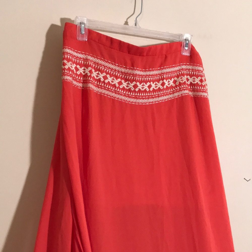 Cecico Short Skirt under Long Sheer Maxi Skirt